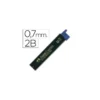 Minas Faber Castell de grafito 9067 de 0,7 mm 2B. Estuche 12 minas.