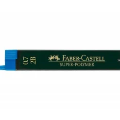 Minas Faber Castell de grafito 9067 de 0,7 mm 2B. Estuche 12 minas.