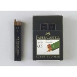 Minas Faber Castell de grafito 9065 0,5 mm 2B. Estuche de 12 minas.
