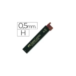 Minas Faber Castell de grafito 9065 de 0,5 mm H. Estuche 12 minas.