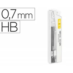 Minas Liderpapel de grafito 0,7 mm HB. Tubo 12 minas.