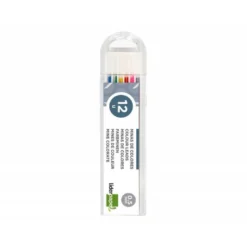 Minas Liderpapel de 0,5 mm. Estuche de 12 minas. Colores surtidos