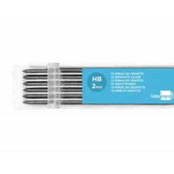Minas Liderpapel grafito 2mm. Precio por estuche de 12 minas.