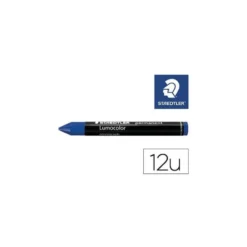 MINAS STAEDTLER PARA MARCAR AZUL LUMOCOLOR PERMANENTE OMNIGRAPH 236 CAJA DE 12 UNIDADES