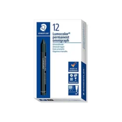 MINAS STAEDTLER PARA MARCAR NEGRO LUMOCOLOR PERMANENTE OMNIGRAPH 236 CAJA DE 12 UNIDADES
