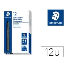MINAS STAEDTLER PARA MARCAR NEGRO LUMOCOLOR PERMANENTE OMNIGRAPH 236 CAJA DE 12 UNIDADES