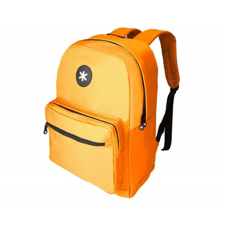 MOCHILA ANTARTIK CON ASA Y BOLSILLO FRONTAL CONCREMALLERA COLOR MOSTAZA 320X140X430 MM