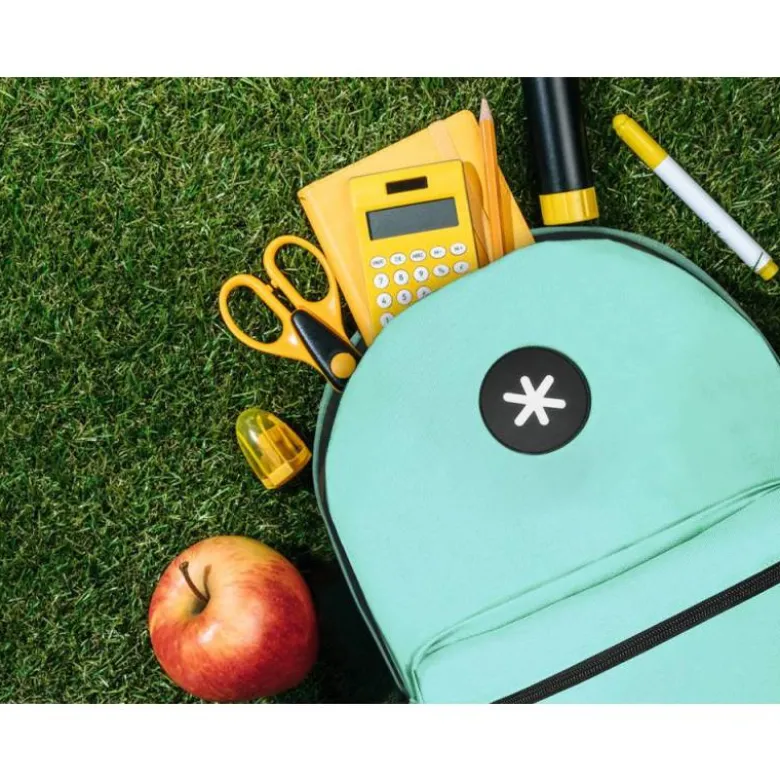 MOCHILA ANTARTIK CON ASA Y BOLSILLO FRONTAL CON CREMALLERA COLOR VERDE MENTA 320X140X430 MM