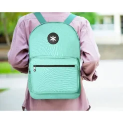 MOCHILA ANTARTIK CON ASA Y BOLSILLO FRONTAL CON CREMALLERA COLOR VERDE MENTA 320X140X430 MM