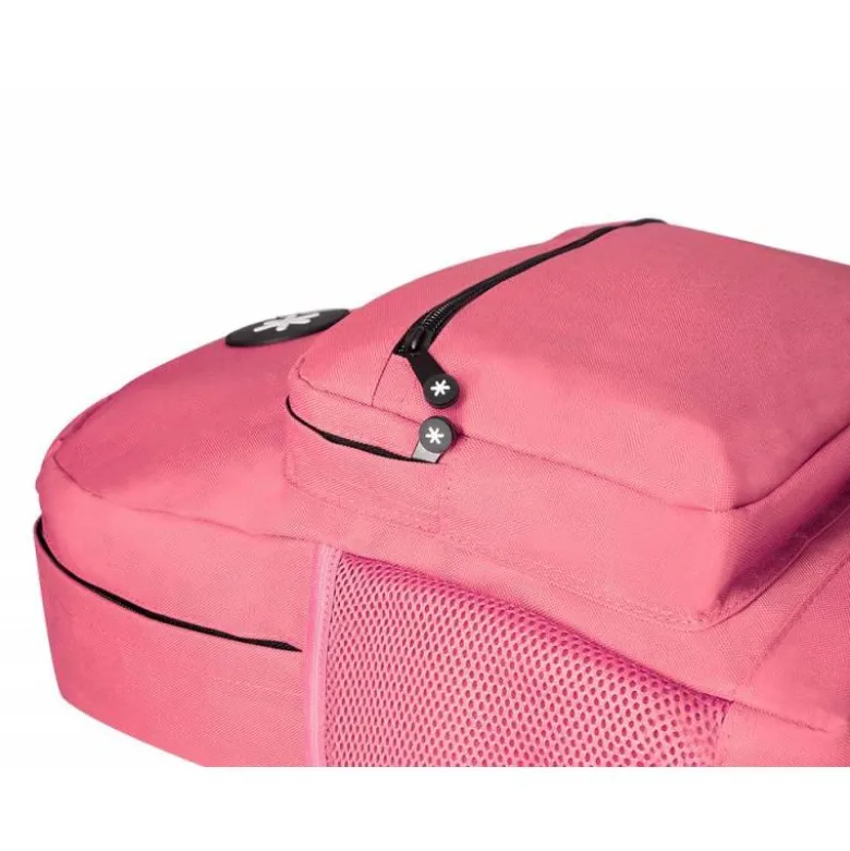 MOCHILA ANTARTIK CON ASA Y BOLSILLO FRONTAL CONCREMALLERA COLOR CORAL 320X140X430 MM