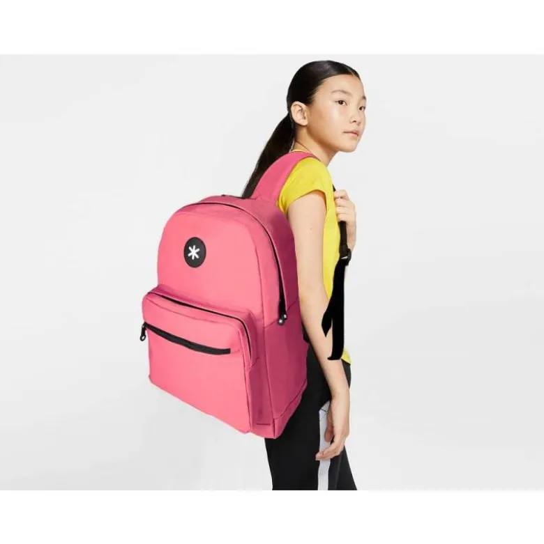MOCHILA ANTARTIK CON ASA Y BOLSILLO FRONTAL CONCREMALLERA COLOR CORAL 320X140X430 MM