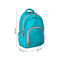 MOCHILA ANTARTIK MULTIBOLSILLO 19L COMPARTIMENTO PARA PORTATIL Y TABLET COLOR AZUL TURQUESA 450 X 160 X 300 MM
