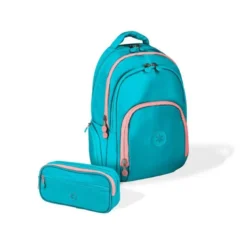 MOCHILA ANTARTIK MULTIBOLSILLO 19L COMPARTIMENTO PARA PORTATIL Y TABLET COLOR AZUL TURQUESA 450 X 160 X 300 MM