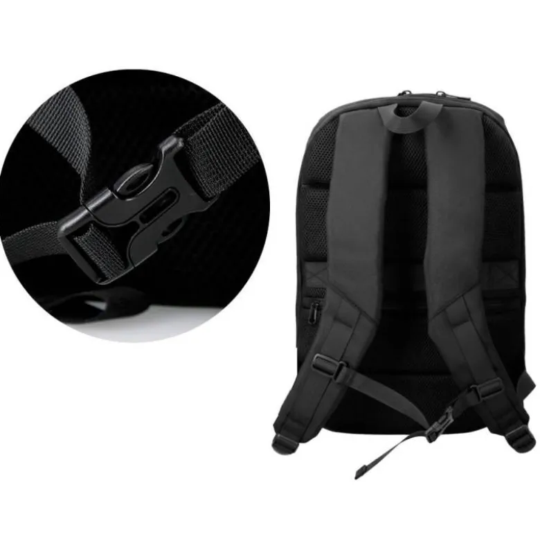 MOCHILA ANTARTIK SLIM 3 COMPARTIMENTOS COLOR NEGRO 450X150X330 MM