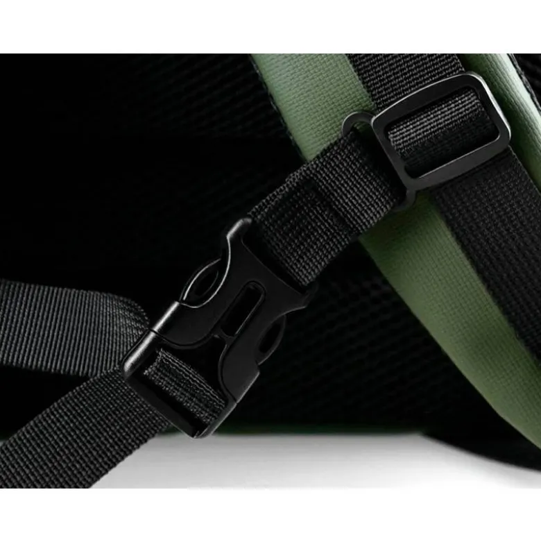 MOCHILA ANTARTIK VOLT 5 COMPARTIMENTOS COLOR VERDE MILITAR INTERIOR NARANJA 450X180X330 MM