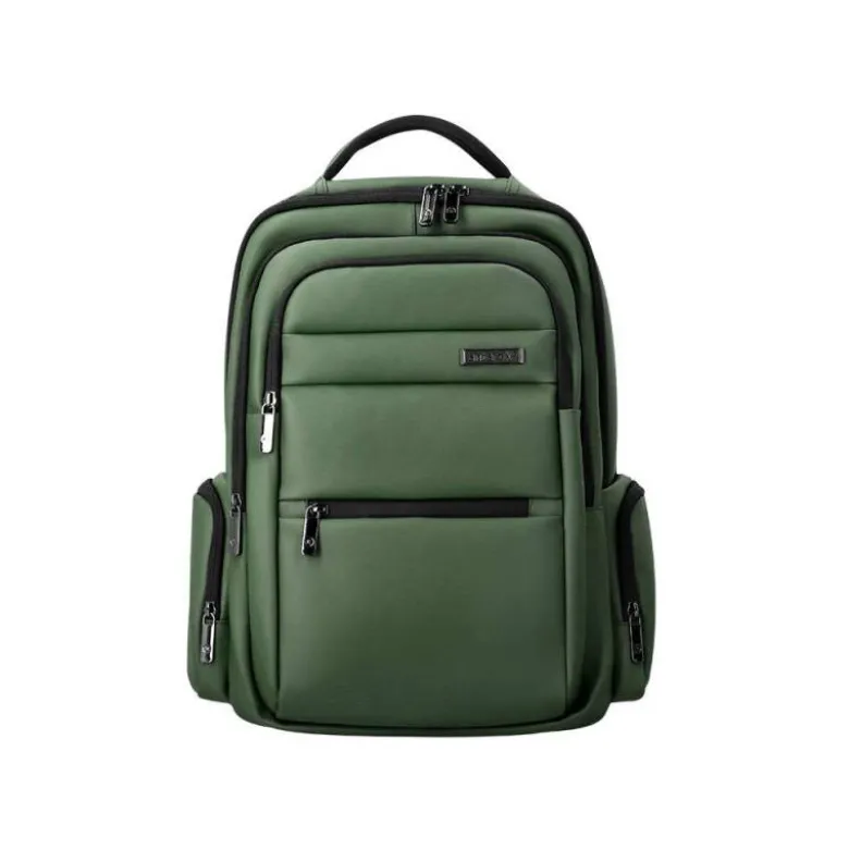 MOCHILA ANTARTIK VOLT 5 COMPARTIMENTOS COLOR VERDE MILITAR INTERIOR NARANJA 450X180X330 MM