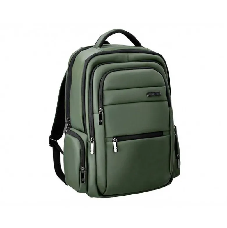 MOCHILA ANTARTIK VOLT 5 COMPARTIMENTOS COLOR VERDE MILITAR INTERIOR NARANJA 450X180X330 MM