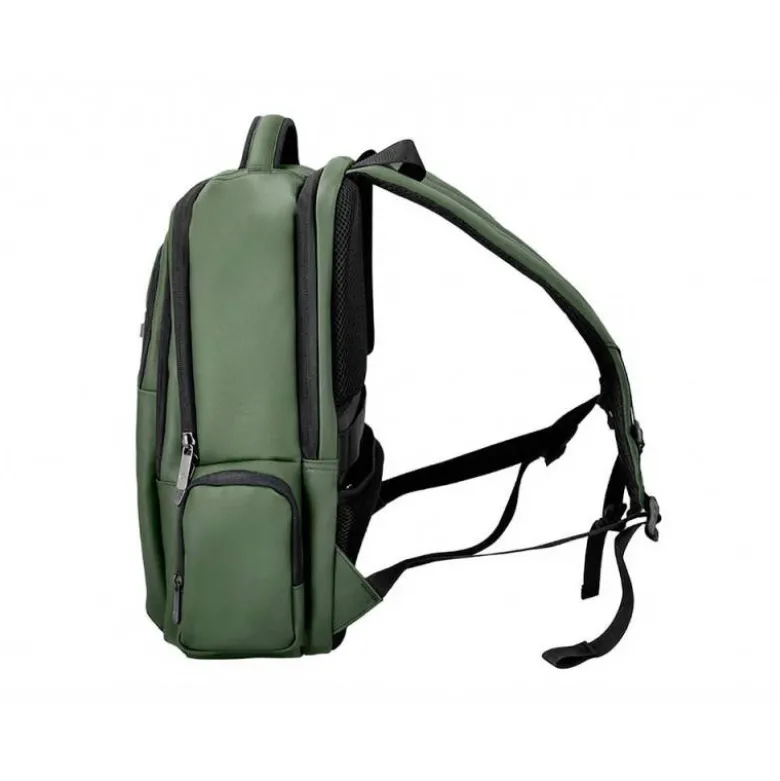 MOCHILA ANTARTIK VOLT 5 COMPARTIMENTOS COLOR VERDE MILITAR INTERIOR NARANJA 450X180X330 MM