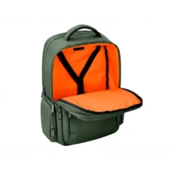 MOCHILA ANTARTIK VOLT 5 COMPARTIMENTOS COLOR VERDE MILITAR INTERIOR NARANJA 450X180X330 MM