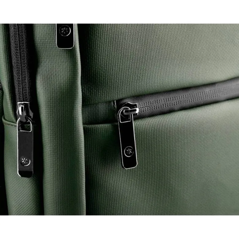 MOCHILA ANTARTIK VOLT 5 COMPARTIMENTOS COLOR VERDE MILITAR INTERIOR NARANJA 450X180X330 MM