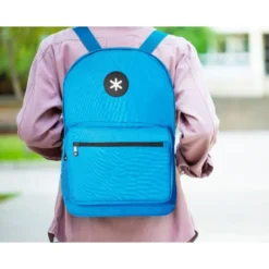 MOCHILA ESCOLAR ANTARTIK CON ASA Y BOLSILLO FRONTAL COLOR AZUL 320X140X430 MM
