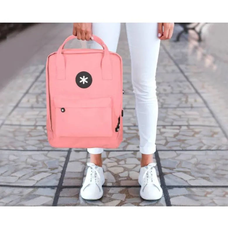 Mochila Escolar Antartik Coral 30x11,5x39 cm