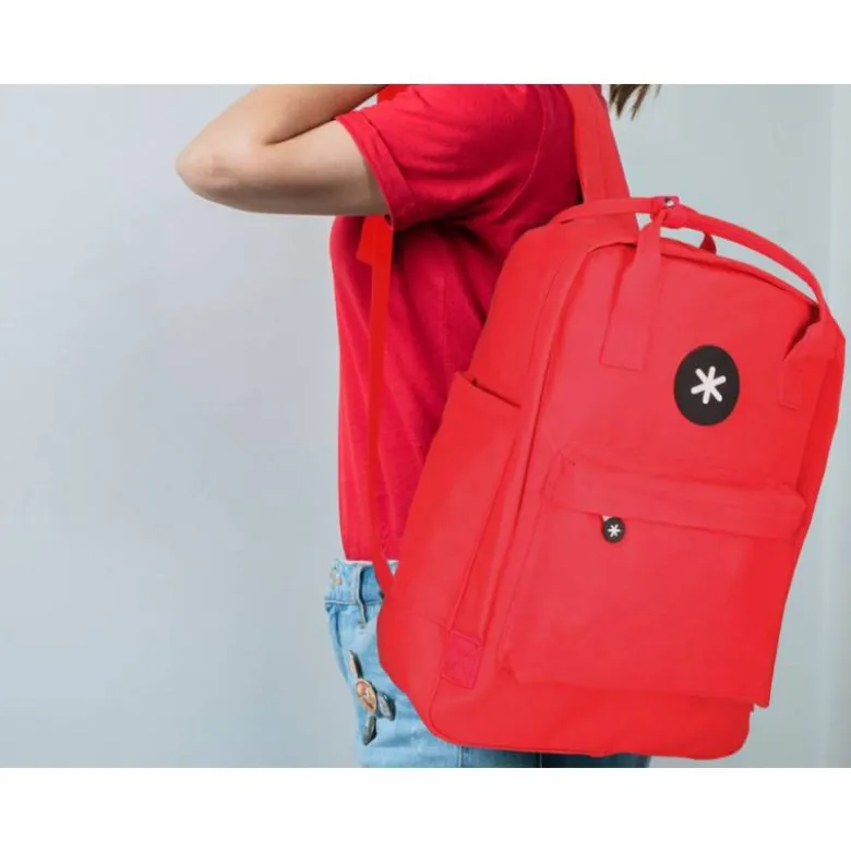 Mochila Escolar Antartik Rojo 30x11,5x39 cm