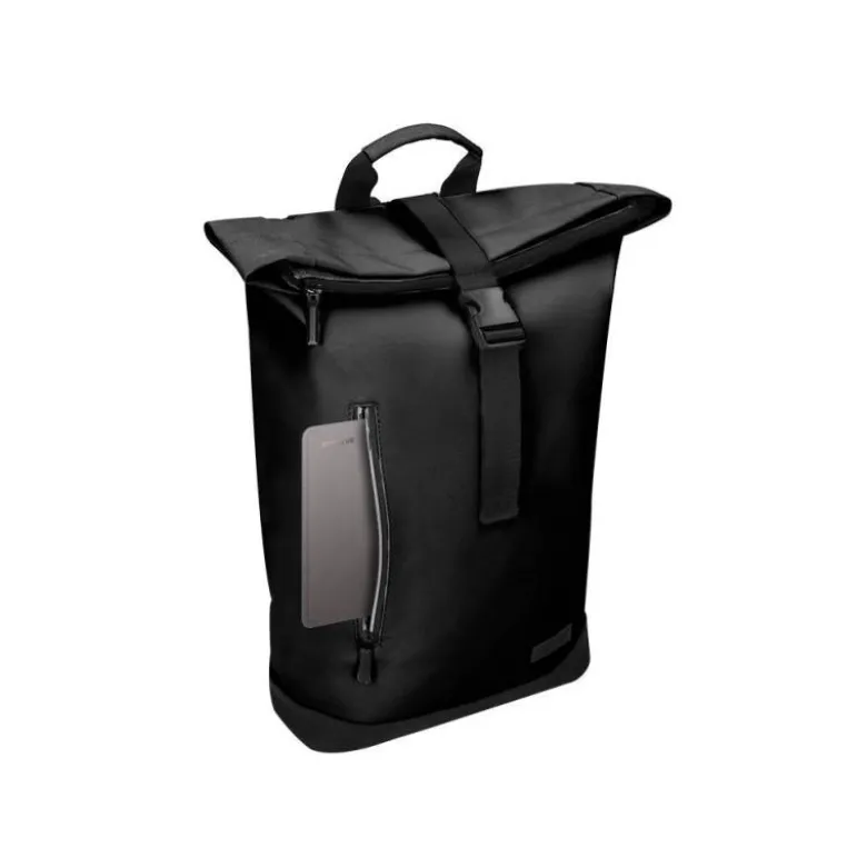 MOCHILA ESCOLAR ANTARTIK WATER PROOF ENROLLABLE DISEÑO CASUAL COLOR NEGRO 480X130X280 MM