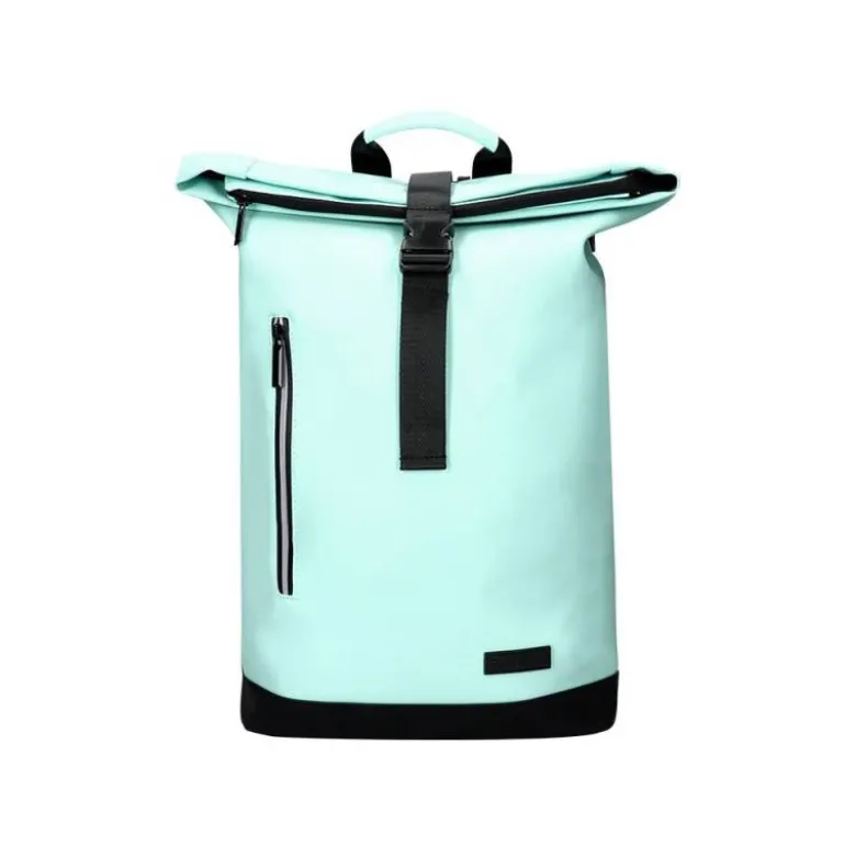 MOCHILA ESCOLAR ANTARTIK WATER PROOF ENROLLABLE DISEÑO CASUAL COLOR TURQUESA 480X130X280 MM