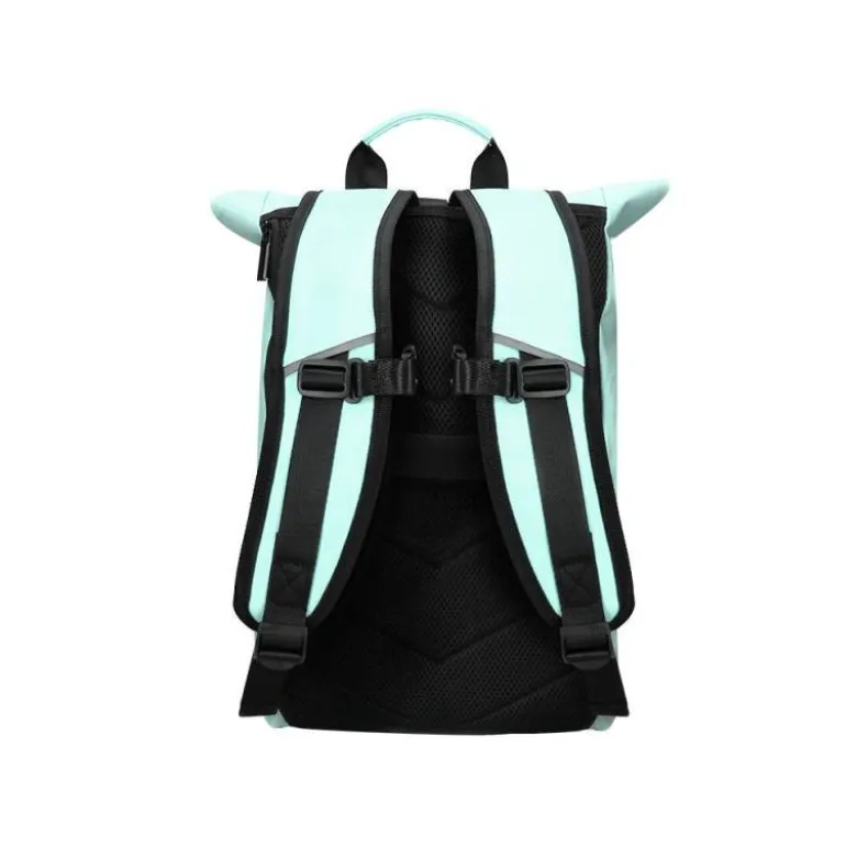MOCHILA ESCOLAR ANTARTIK WATER PROOF ENROLLABLE DISEÑO CASUAL COLOR TURQUESA 480X130X280 MM