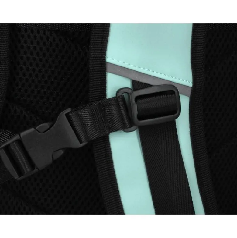 MOCHILA ESCOLAR ANTARTIK WATER PROOF ENROLLABLE DISEÑO CASUAL COLOR TURQUESA 480X130X280 MM
