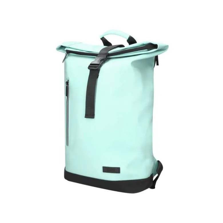 MOCHILA ESCOLAR ANTARTIK WATER PROOF ENROLLABLE DISEÑO CASUAL COLOR TURQUESA 480X130X280 MM