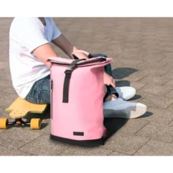 MOCHILA ESCOLAR ANTARTIK WATER PROOF ENROLLABLE DISEÑO CASUAL COLOR ROSA 480X130X280 MM