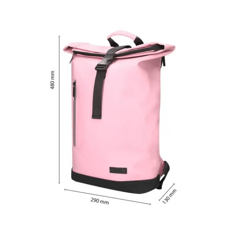MOCHILA ESCOLAR ANTARTIK WATER PROOF ENROLLABLE DISEÑO CASUAL COLOR ROSA 480X130X280 MM