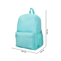 MOCHILA ESCOLAR LIDERPAPEL BOLSILLO LATERAL ELASTICO COLOR AZUL CELESTE 400X125X300