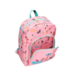 MOCHILA ESCOLAR LIDERPAPEL INFANTIL SAFARI DISEÑO CEBRA ROSA 330X100X250 MM