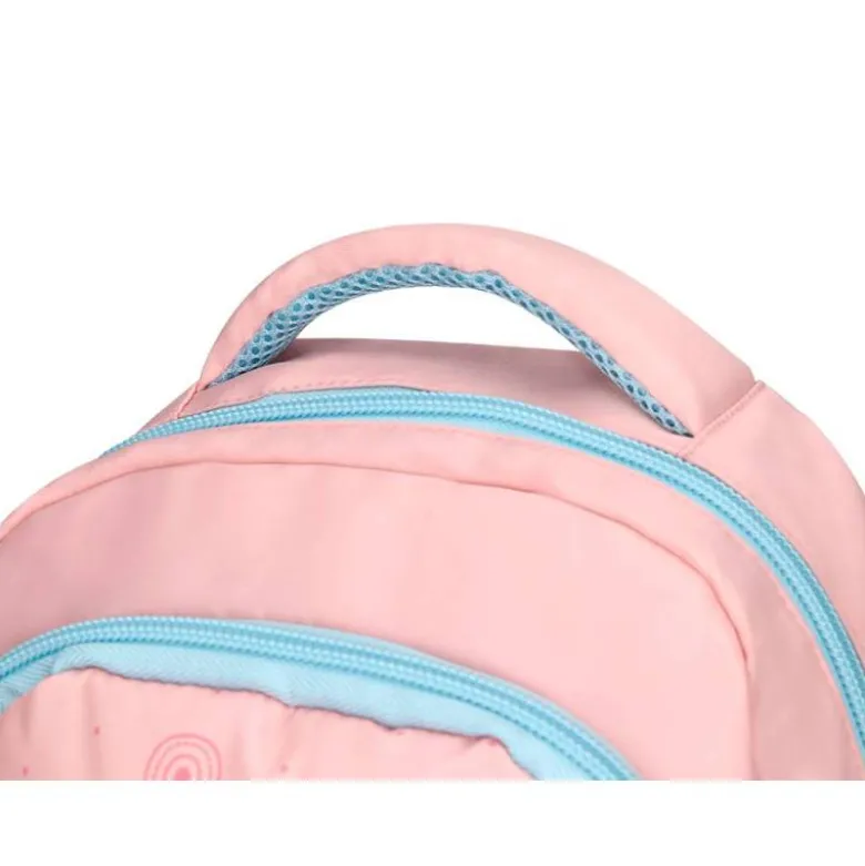 MOCHILA ESCOLAR LIDERPAPEL MULTIBOLSILLO INFANTIL RAINBOWS ROSA 350X110X270 MM
