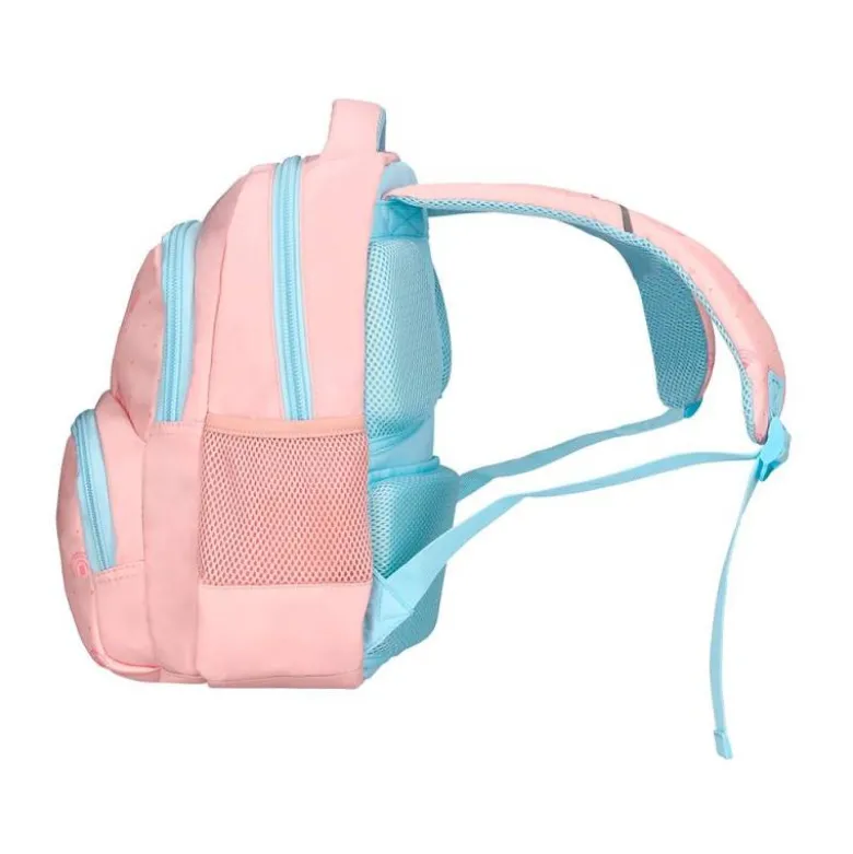 MOCHILA ESCOLAR LIDERPAPEL MULTIBOLSILLO INFANTIL RAINBOWS ROSA 350X110X270 MM