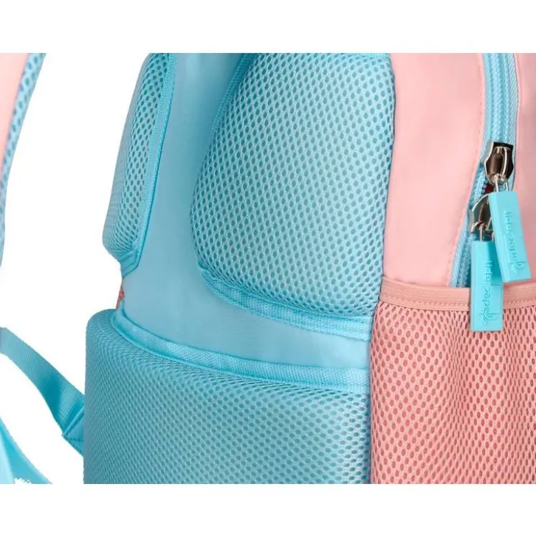 MOCHILA ESCOLAR LIDERPAPEL MULTIBOLSILLO INFANTIL RAINBOWS ROSA 350X110X270 MM