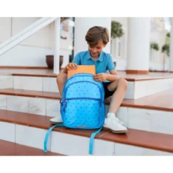 MOCHILA ESCOLAR LIDERPAPEL MULTIBOLSILLO DISEÑO AZUL 450X145X300 MM