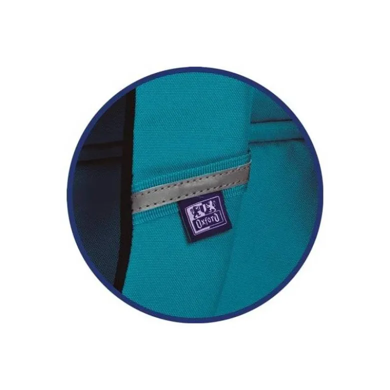 MOCHILA ESCOLAR OXFORD B-OUT COLOR AGUA 420X300X200 MM