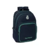 MOCHILA ESCOLAR SAFTA DOBLE CON CANTONERAS ADAPTABLE A CARRO REAL MADRID 2ª EQUIPACION 25/26 420X320X150 MM