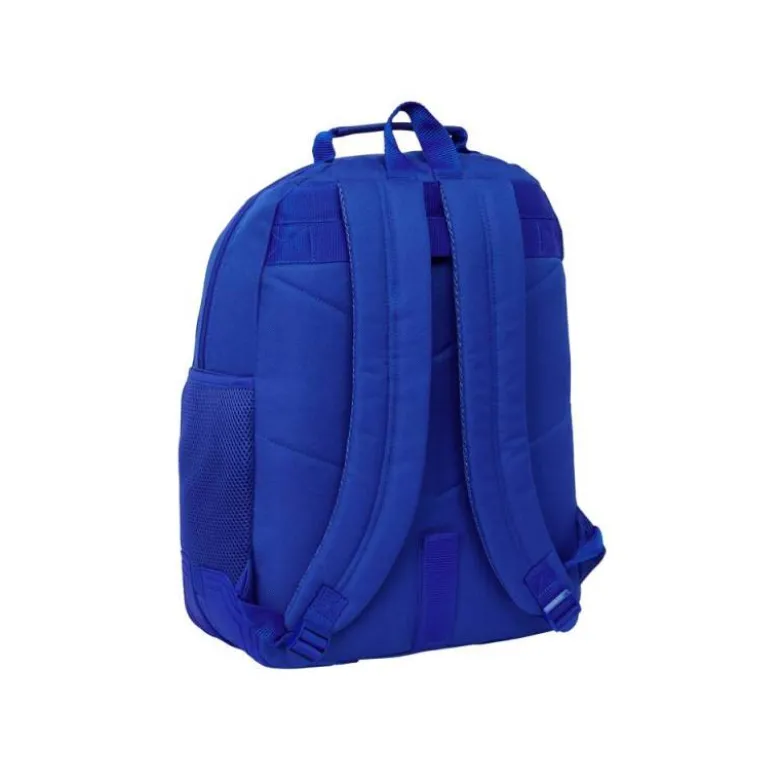MOCHILA ESCOLAR SAFTA DOBLE CON CANTONERAS ADAPTABLE A CARRO REAL MADRID 25/26 420X320X150 MM