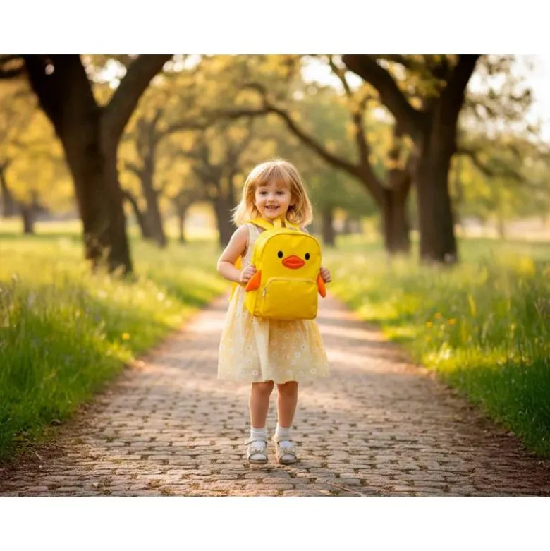 MOCHILA INFANTIL IMAGINOVO BACKPACK BUDDIES POLLO AMARILLO DOS COMPARTIMENTOS POLIESTER 280X90X200 MM