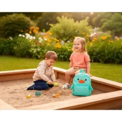 MOCHILA INFANTIL IMAGINOVO BACKPACK BUDDIES POLLO AZUL DOS COMPARTIMENTOS POLIESTER 280X90X200 MM