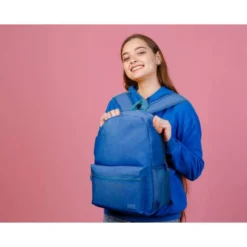 MOCHILA LIDERPAPEL BOLSILLO LATERAL ELASTICO COLOR AZUL MARINO 400X125X300
