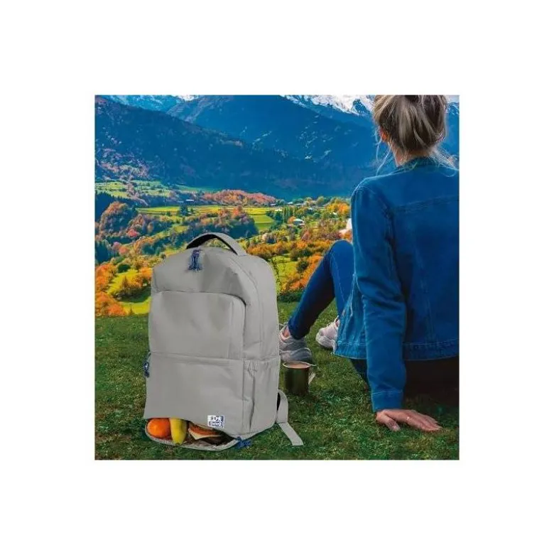 MOCHILA OXFORD B-OUT COLOR GRIS 420X300X200 MM