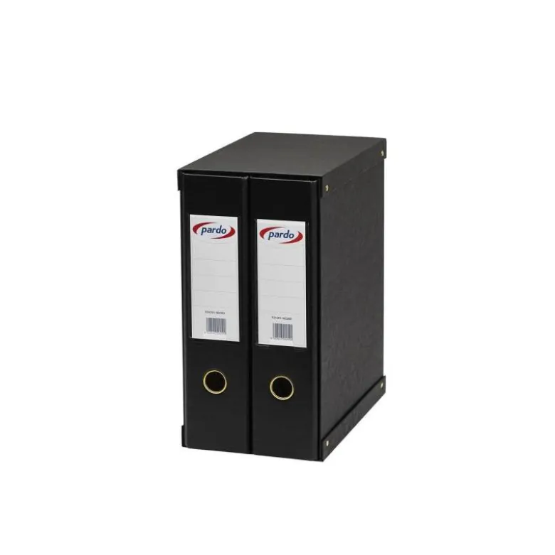 Modulo 2 archivadores pardo folio negro
