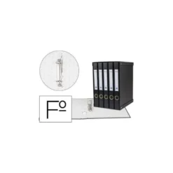 Modulo 5 archivadores pardo folio negro