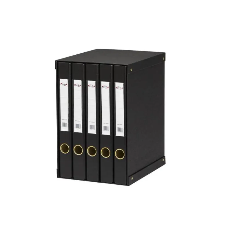 Modulo 5 archivadores pardo folio negro